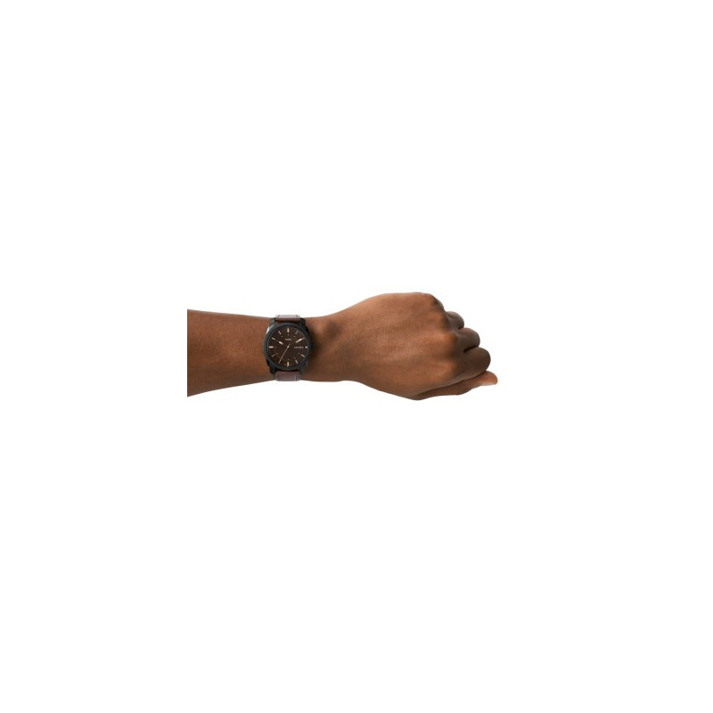 Montre analogique Fossil collection Machine bracelet cuir marron