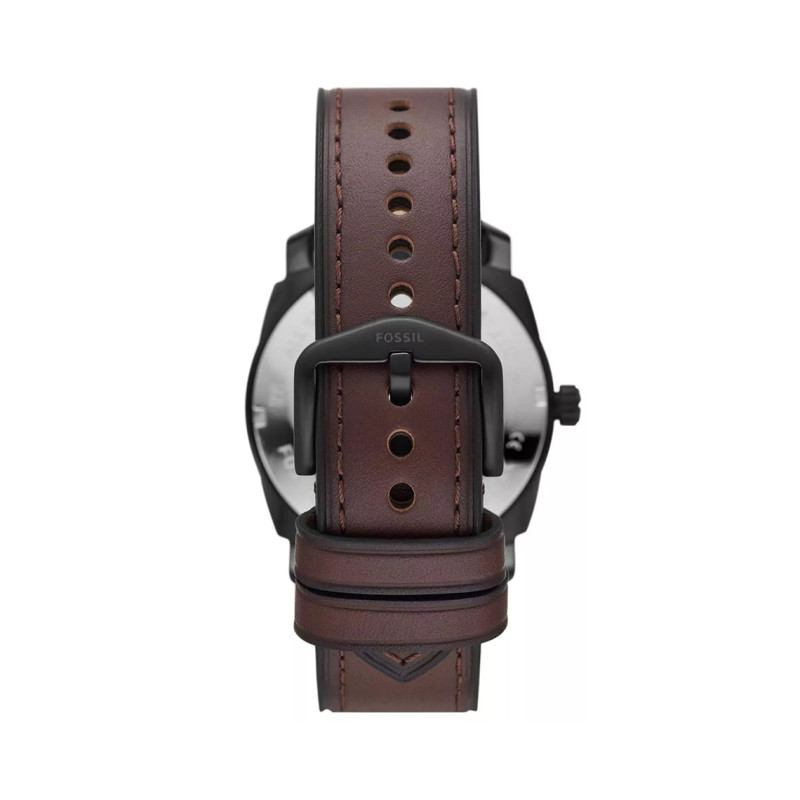 Montre analogique Fossil collection Machine bracelet cuir marron