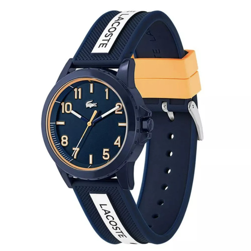 Montre Analogique Lacoste collection Teen/Rider bracelet silicone bleu