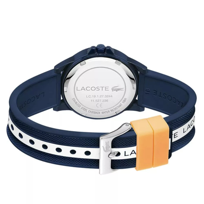 Montre Analogique Lacoste collection Teen/Rider bracelet silicone bleu