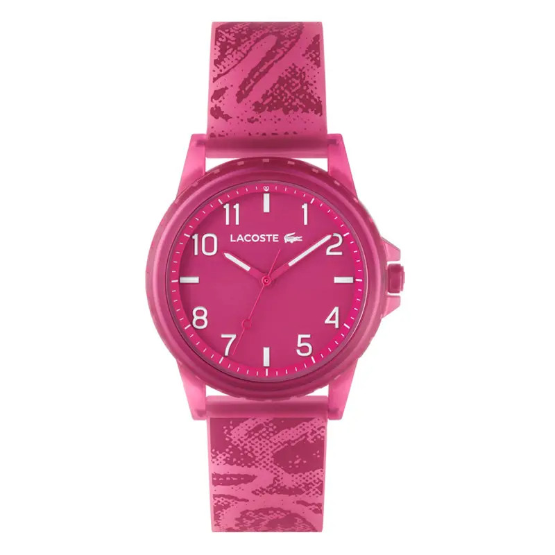 Montre Analogique Lacoste collection Teen/Rider bracelet silicone rose fushia