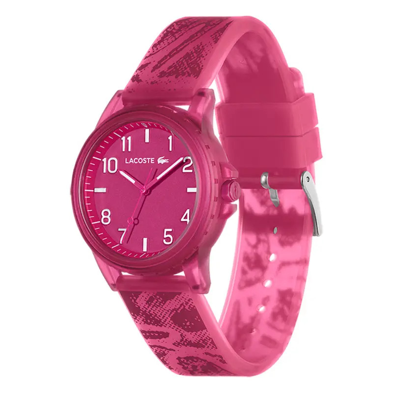 Montre Analogique Lacoste collection Teen/Rider bracelet silicone rose fushia