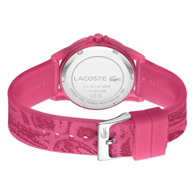 Montre Analogique Lacoste collection Teen/Rider bracelet silicone rose fushia