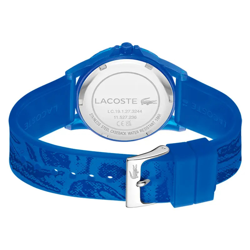 Montre Analogique Lacoste collection Teen/Rider bracelet silicone bleu