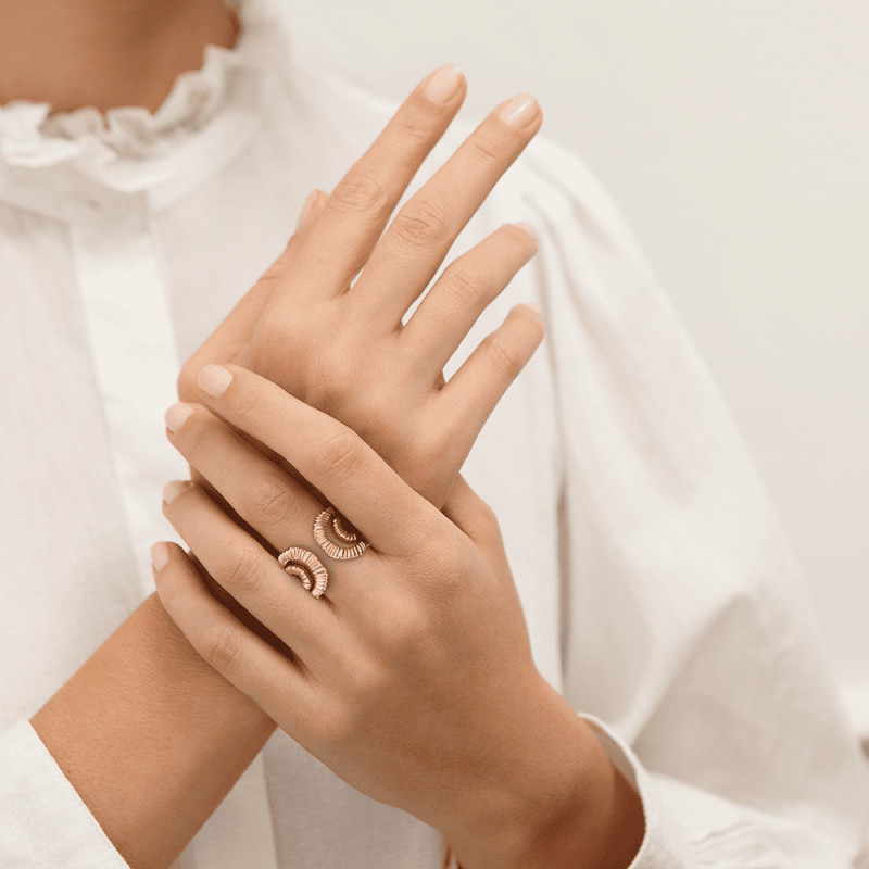 BAGUE LES GEORGETTES NOMADE LAITON DORÉ