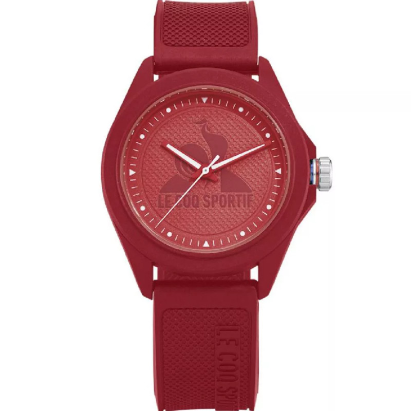 Montre Analogique Le Coq Sportif collection Monochrome bracelet silicone rouge