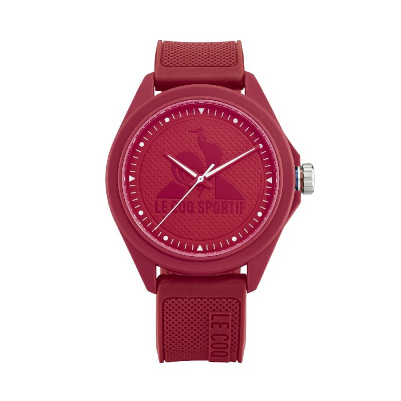 Montre Analogique Le Coq Sportif collection Monochrome bracelet silicone rouge