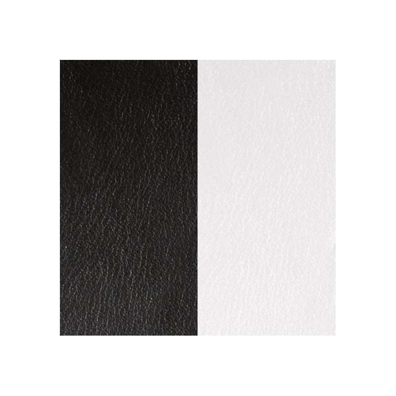 CUIR BOUCLES D'OREILLES LES GEORGETTES NOIR / BLANC 43MM
