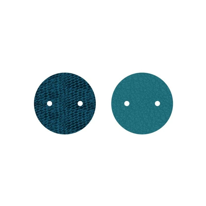 CUIR PENDETIF LES GEORGETTES ECAILLES BLEUTESS / BLEU 25MM