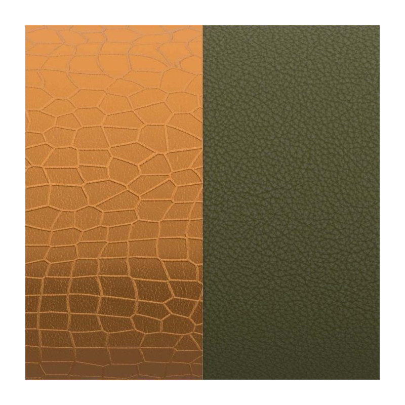 CUIR MANCHETTE LES GEORGETTES TERRE CRAQUELEE / VERT GRIS 25MM