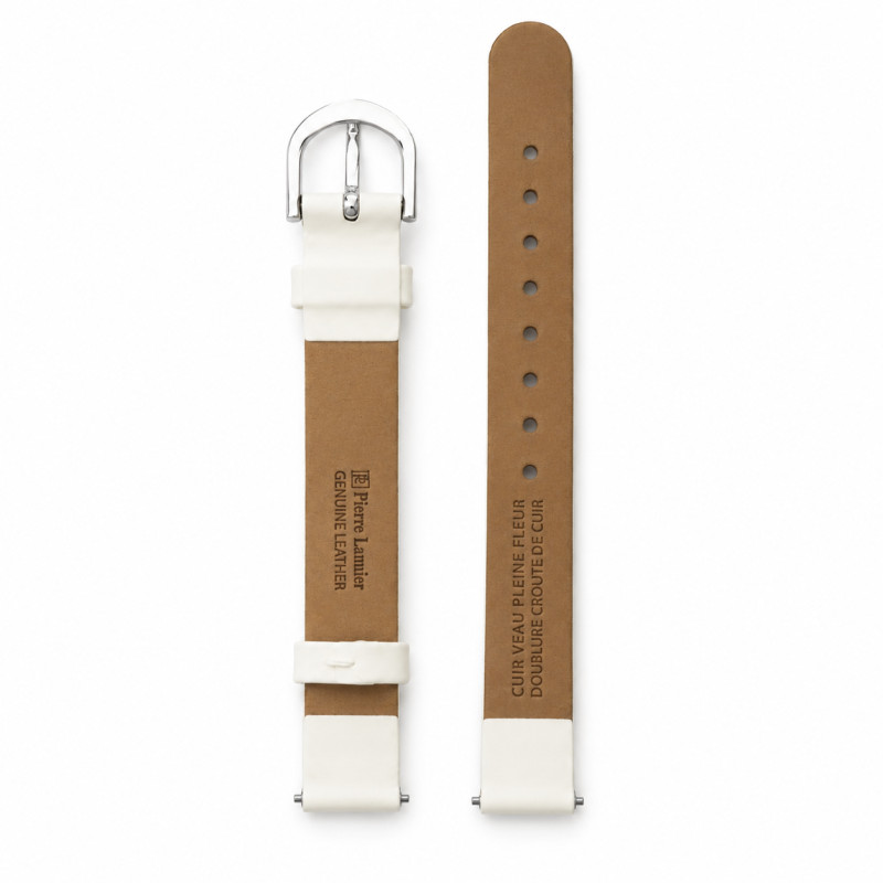 BRACELET MONTRE PIERRE LANNIER CUIR BLANC