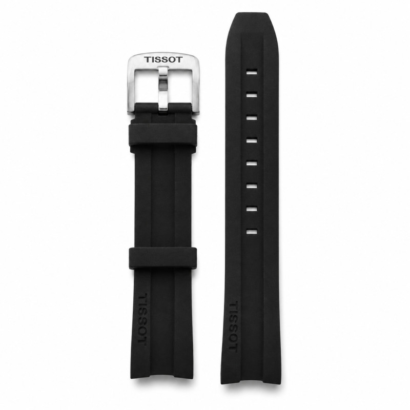 BRACELET MONTRE TISSOT SILICONE NOIR