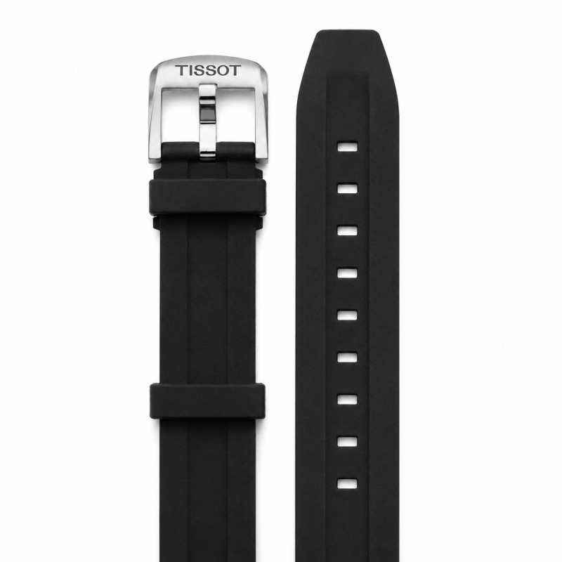 BRACELET MONTRE TISSOT SILICONE NOIR