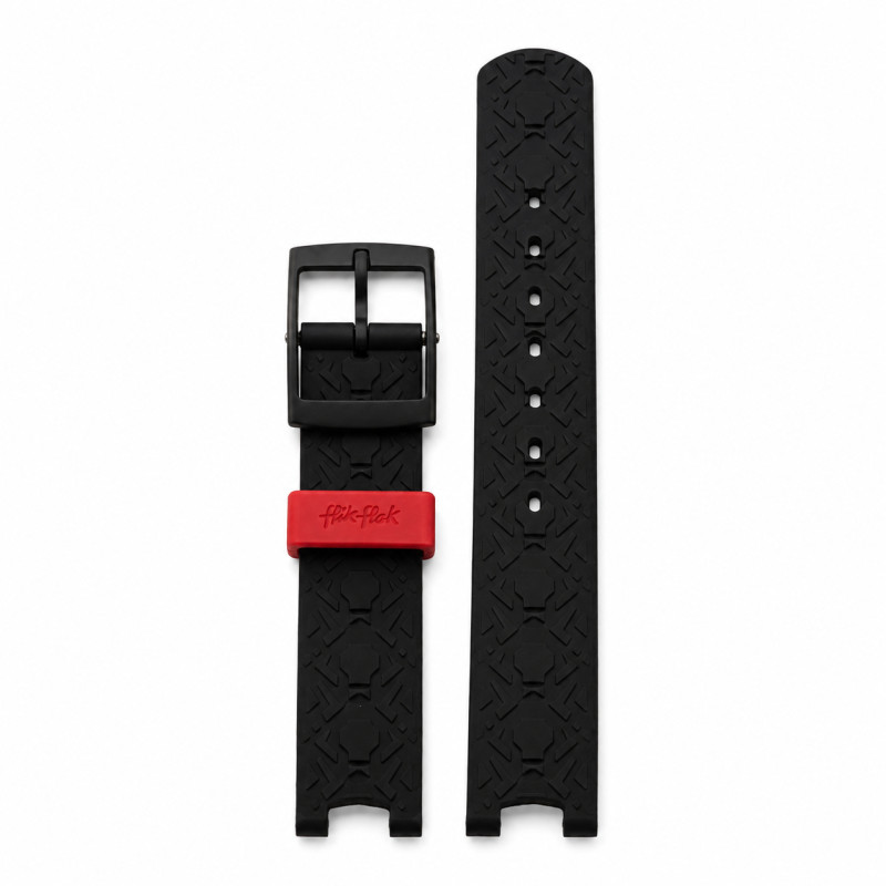 BRACELET MONTRE FLIK FLAK SILICONE NOIR