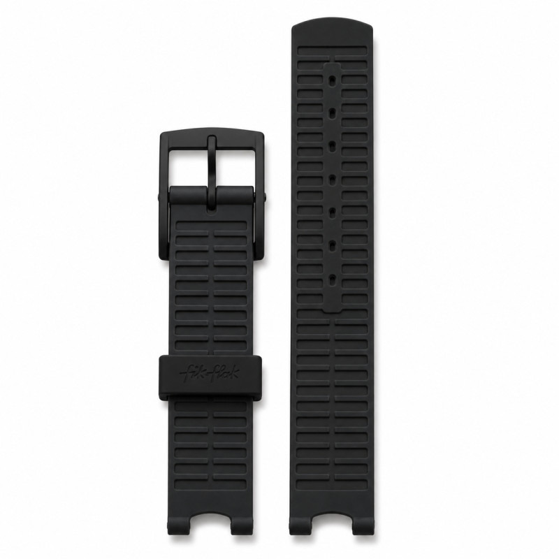 BRACELET MONTRE FLIK FLAK SILICONE NOIR