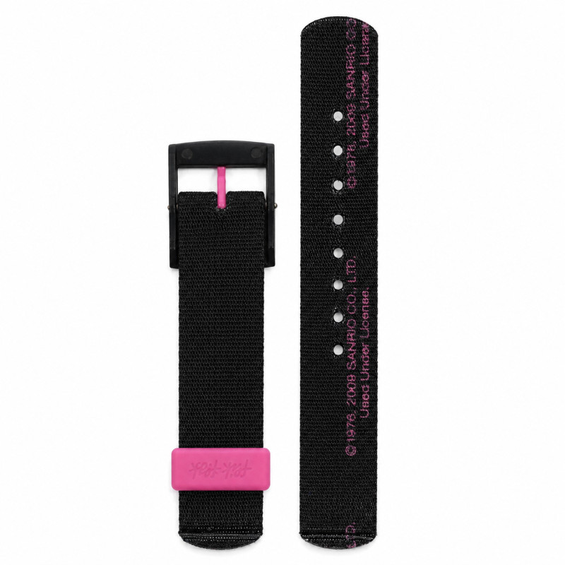 BRACELET MONTRE FLIK FLAK TISSU NOIR