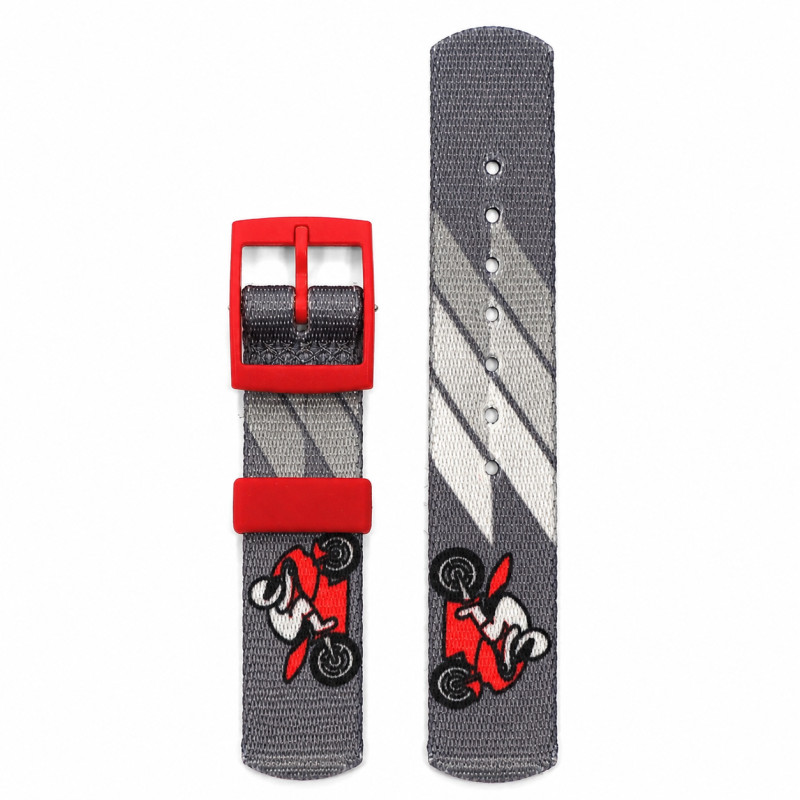 BRACELET MONTRE FLIK FLAK TISSU GRIS