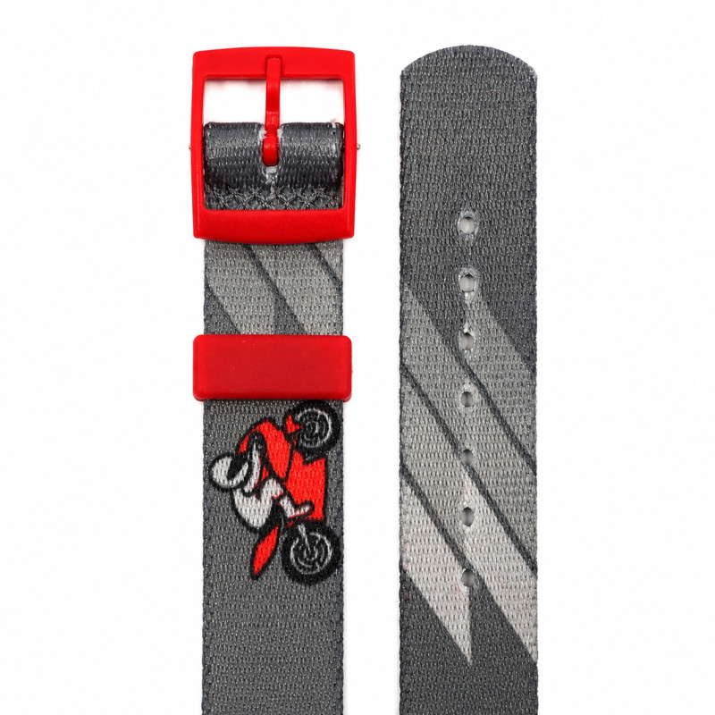 BRACELET MONTRE FLIK FLAK TISSU GRIS