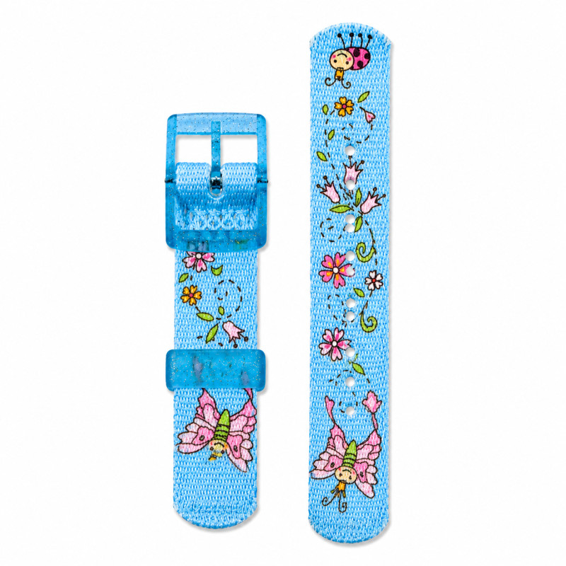 BRACELET MONTRE FLIK FLAK TISSU BLEU