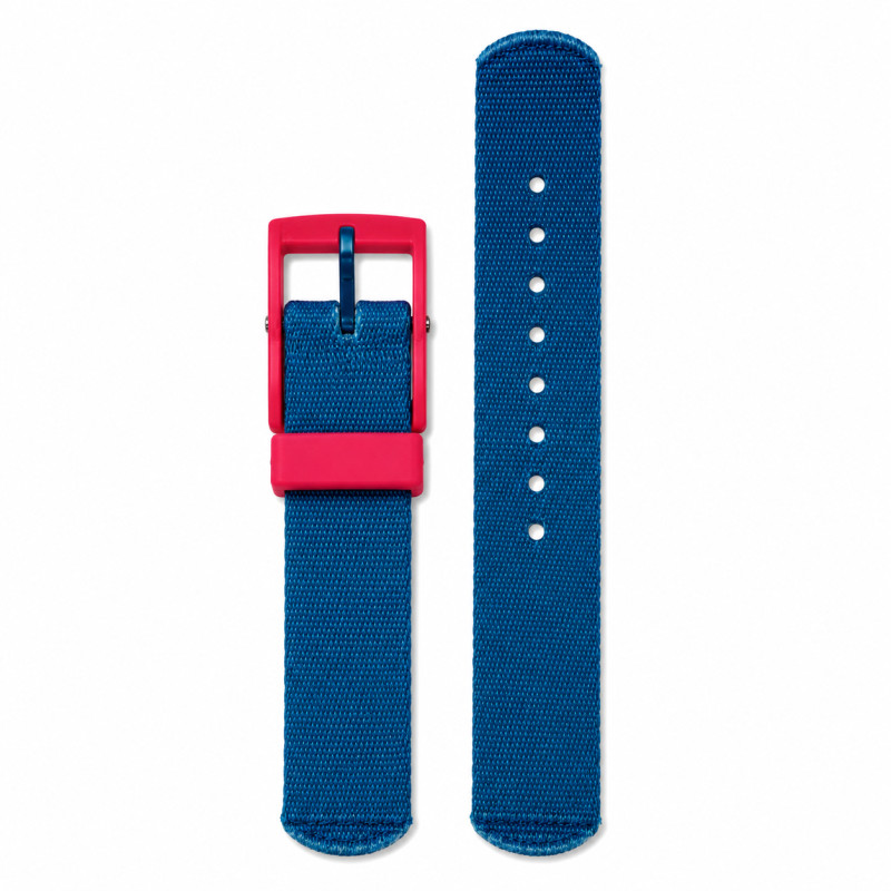 BRACELET MONTRE FLIK FLAK TISSU BLEU