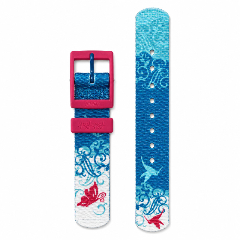 BRACELET MONTRE FLIK FLAK TISSU BLEU