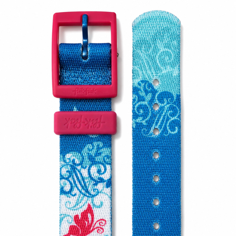 BRACELET MONTRE FLIK FLAK TISSU BLEU