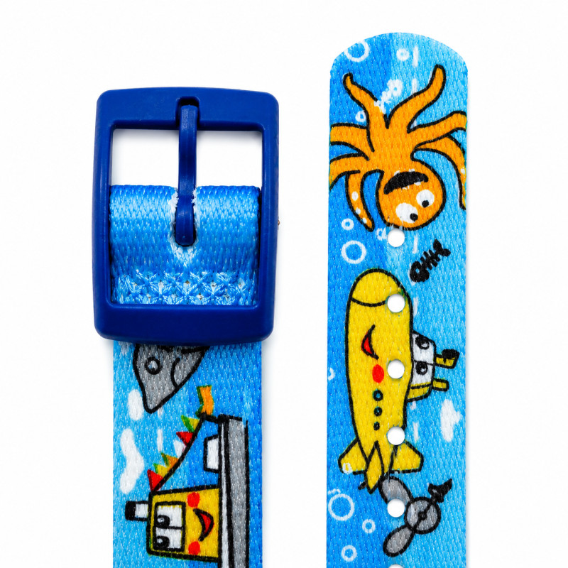 BRACELET MONTRE FLIK FLAK TISSU BLEU
