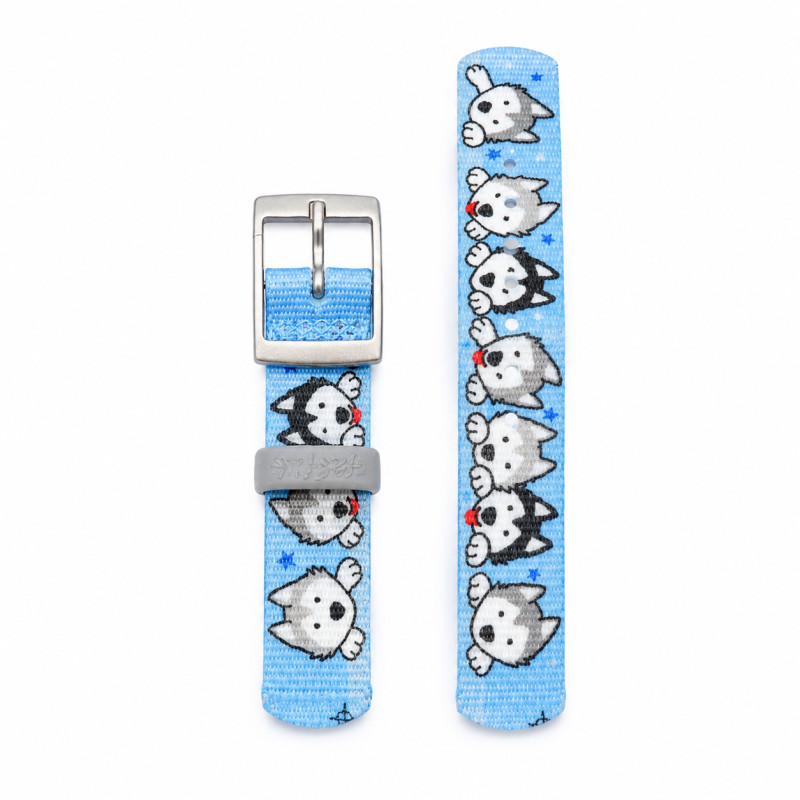 BRACELET MONTRE FLIK FLAK TISSU BLEU