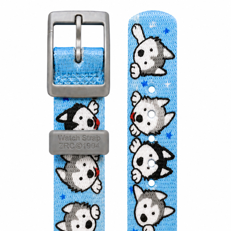 BRACELET MONTRE FLIK FLAK TISSU BLEU