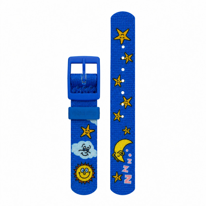 BRACELET MONTRE FLIK FLAK TISSUS BLEU