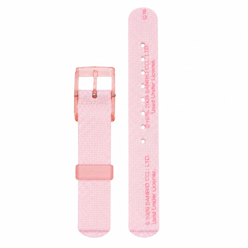 BRACELET MONTRE FLIK FLAK TISSU ROSE