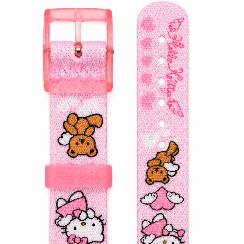 BRACELET MONTRE FLIK FLAK TISSU ROSE