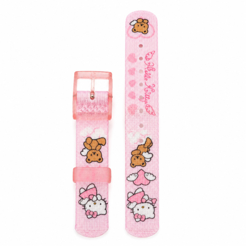 BRACELET MONTRE FLIK FLAK TISSU ROSE