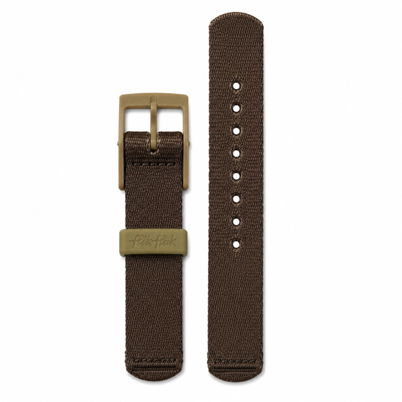 BRACELET MONTRE FLIK FLAK TISSU VERT