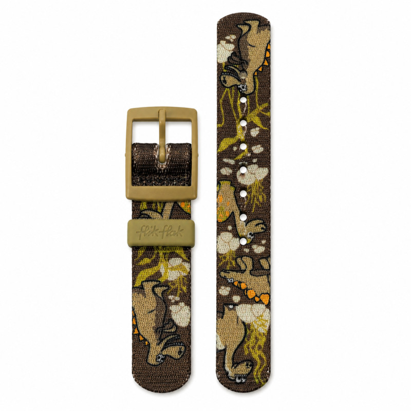 BRACELET MONTRE FLIK FLAK TISSU VERT
