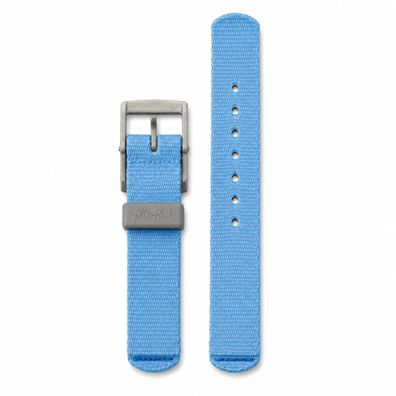 BRACELET MONTRE FLIK FLAK TISSUS BLEU