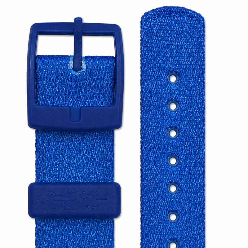 BRACELET MONTRE FLIK FLAK TISSUS BLEU