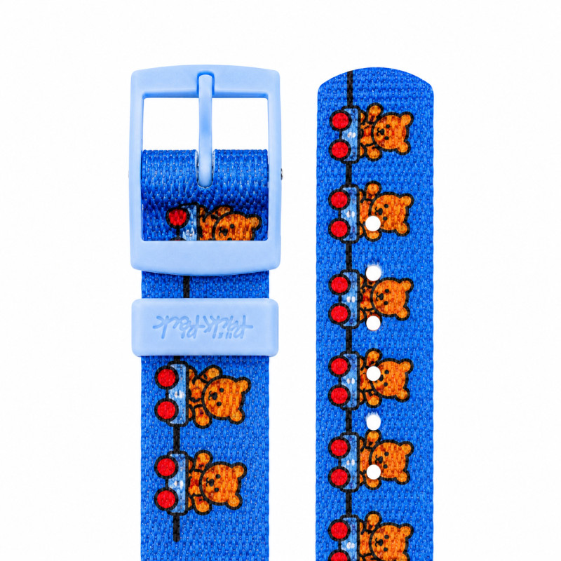 BRACELET MONTRE FLIK FLAK TISSUS BLEU