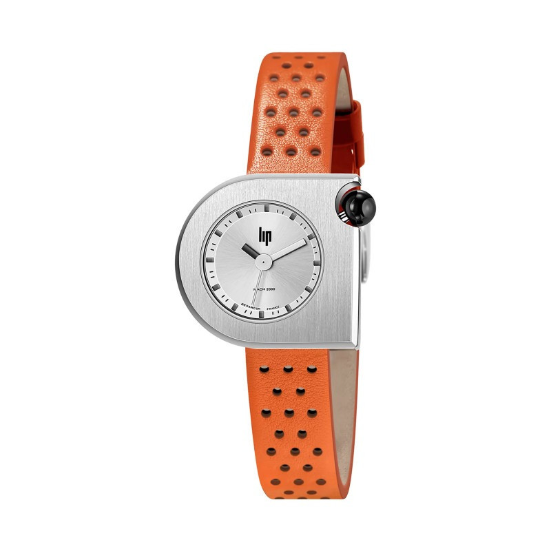 Montre Lip Collection Mach 2000 Mini Moon Bracelet cuir orange