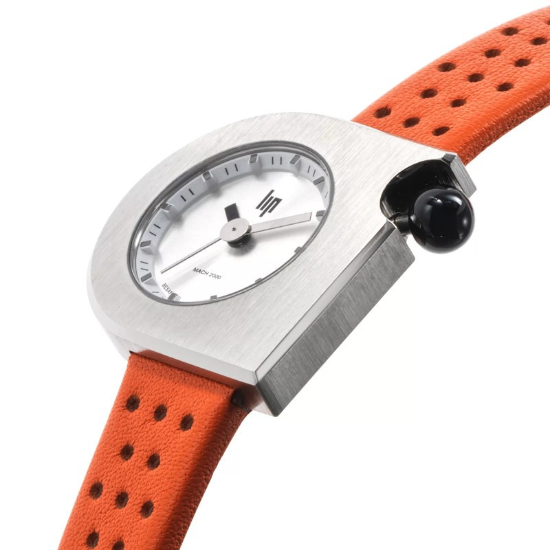 Montre Lip Collection Mach 2000 Mini Moon Bracelet cuir orange