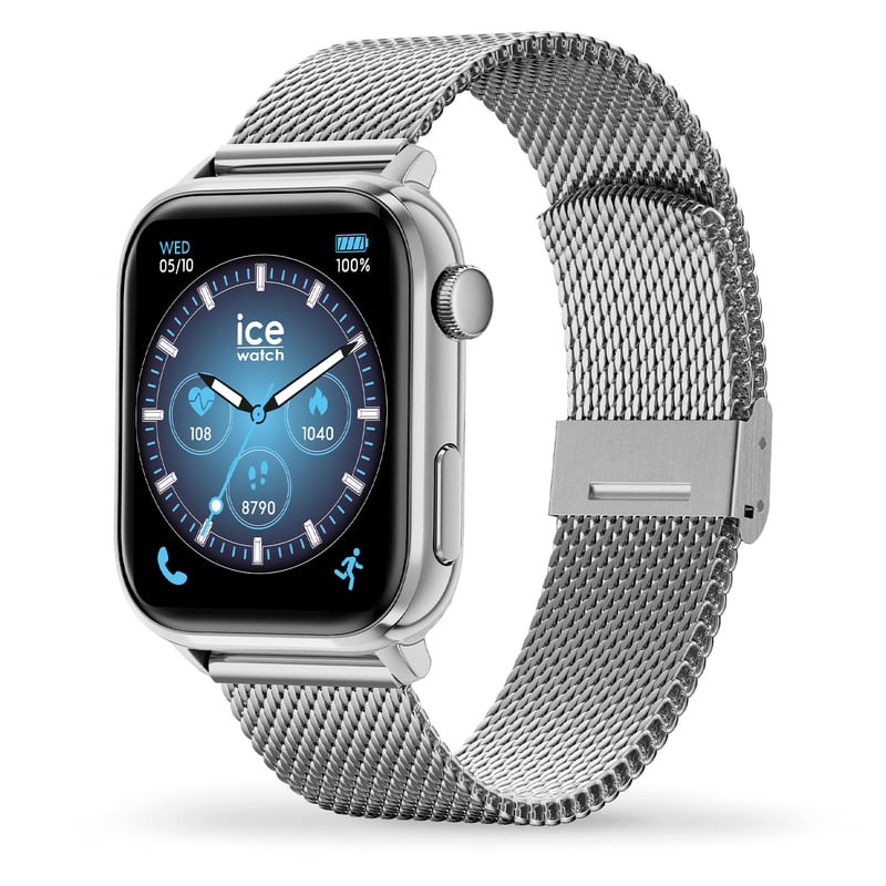 Vue de face de la montre connectée Ice-Watch 2044464 avec écran tactile AMOLED éclatant