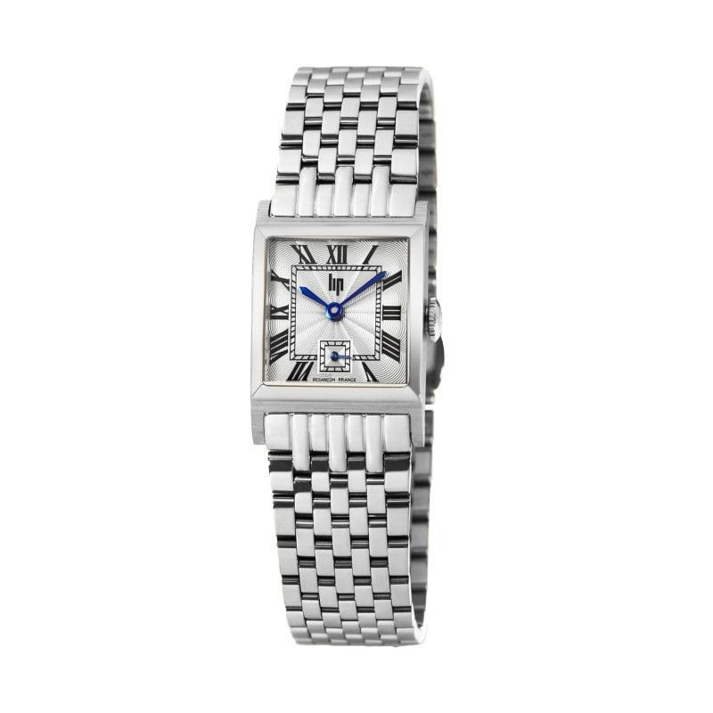 Montre analogique LIP Churchill bracelet en acier argenté
