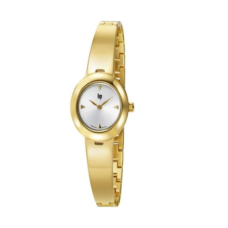 Packshot de la Montre analogique LIP Juliette bracelet acier inoxydable doré