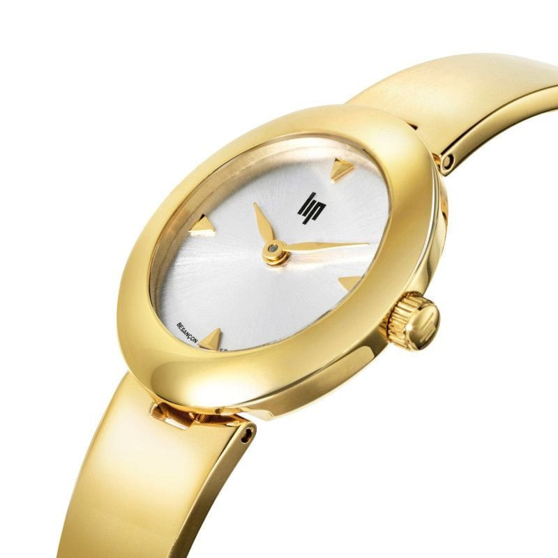 Packshot de la Montre analogique LIP Juliette bracelet acier inoxydable doré