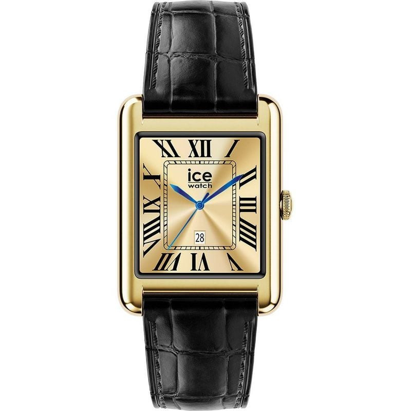 Packshot de la Montre Connectée ICE WATCH TKS 2.0 bracelet cuir noir