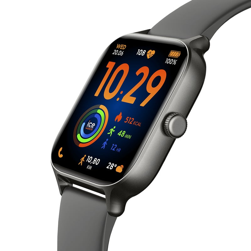 Packshot de la Montre Connectée ICE WATCH collection Smart Fit RD 3.0 bracelet silicone noir