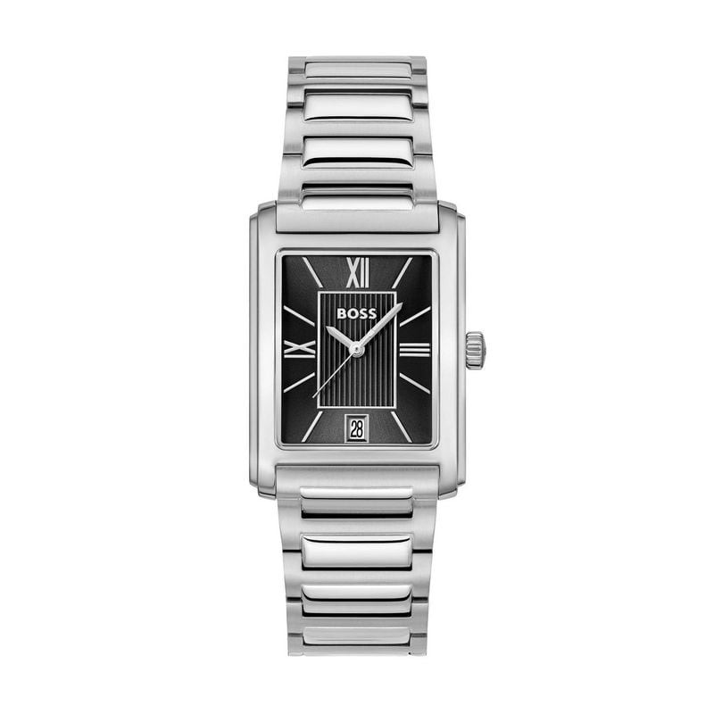 Packshot de la Montre analogique BOSS homme collection Principle Dress bracelet en acier inoxydable 