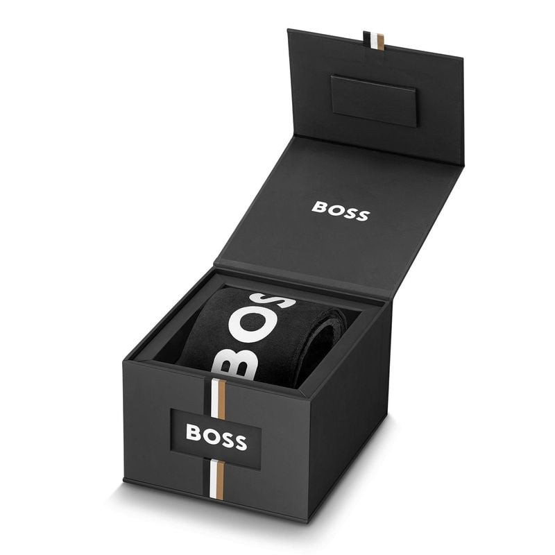 Montre analogique BOSS homme collection Principle Dress bracelet en acier inoxydable argent - packsh