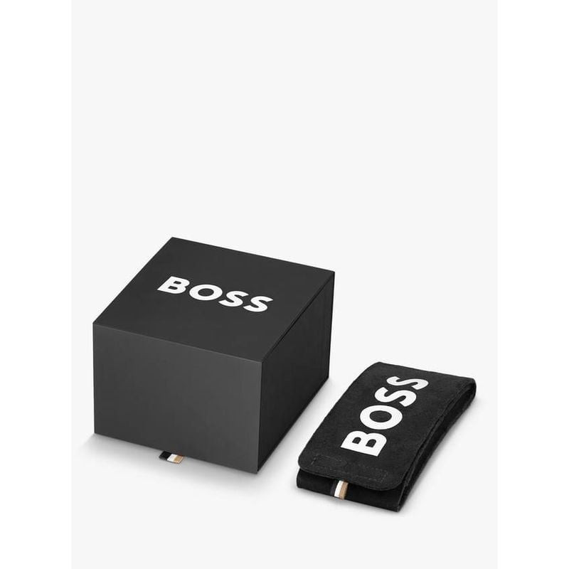 Packshot de la Montre analogique BOSS homme collection Principle Dress bracelet en acier inoxydable 