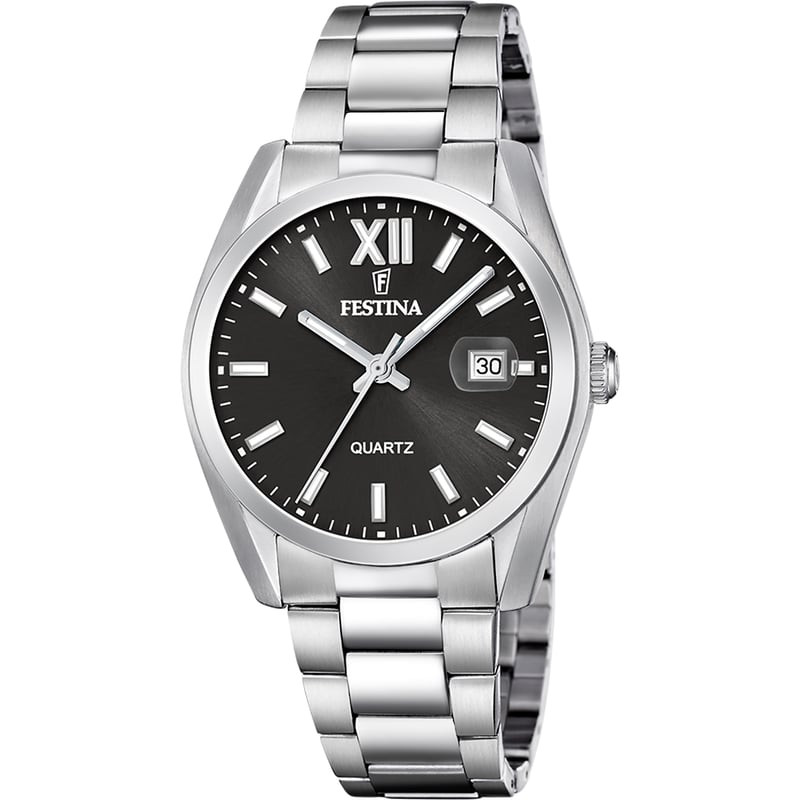 Montre analogique homme Festina Collection Acero Clasico bracelet acier inoxydable en packshot